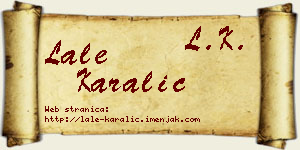 Lale Karalić vizit kartica